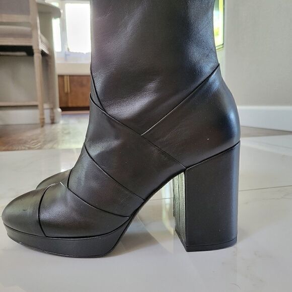 New Alberto Fermani Ankle Chunky Heel Boots size 40 9 - Picture 3 of 11